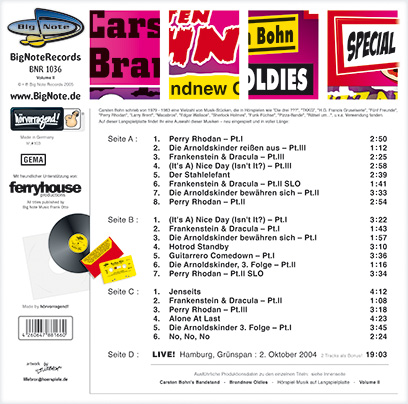 Abb. COVER Rückseite ''Brandnew Oldies - Volume 2'' (Vinyl)